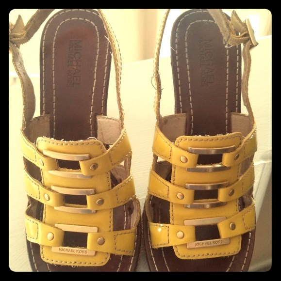 Michael Kors Shoes - Michael Kors Yellow sandals